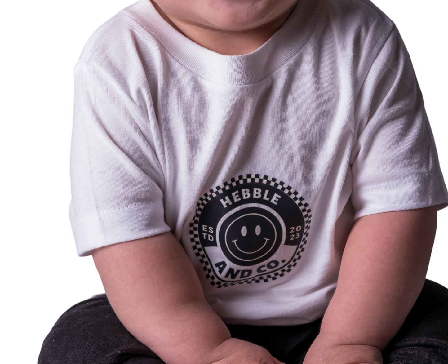 Baby Hebble & Co. T-Shirt | 3M to 24M White Logo Cotton Tee