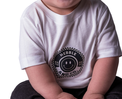 Baby Hebble & Co. T-Shirt | 3M to 24M White Logo Cotton Tee