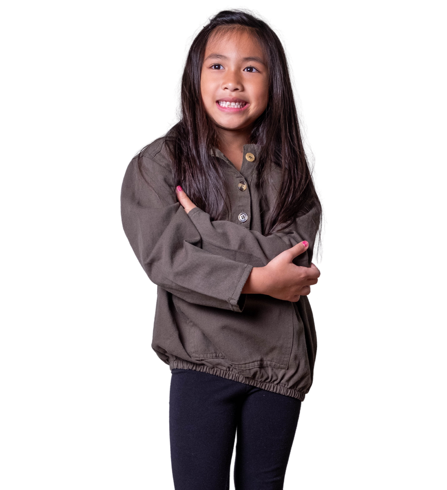 Kids Cargo Hoodie | Utilitarian Button Hooded Top