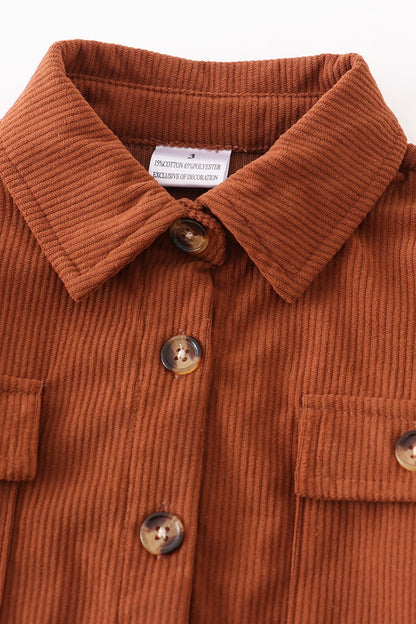 Big Kids Corduroy Button Down | Children's Textured Shacket