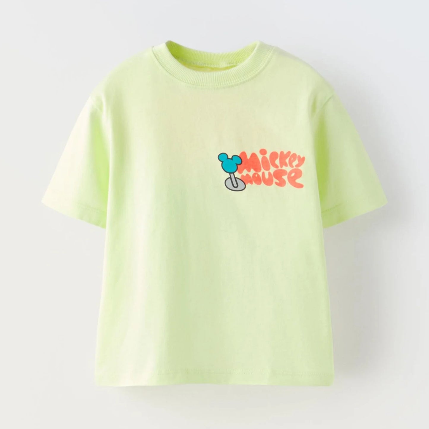 A Neon Claw Machine Mickey Shirt | Lime Green Character Toddler T-Shirt