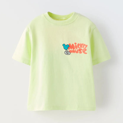 A Neon Claw Machine Mickey Shirt | Lime Green Character Toddler T-Shirt